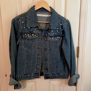 NWT Untamed Petals Denim ‘Mrs’ Jacket
